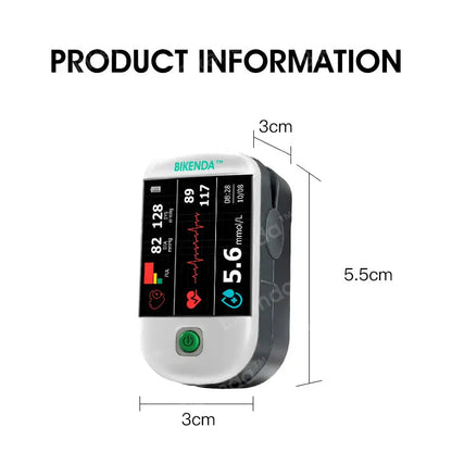 Bikenda™ Next-Generation Intelligent Multifunctional Non-Invasive Laser Blood Glucose Meter - 99.9% Accuracy