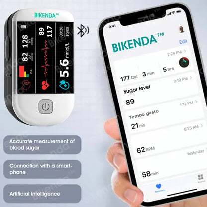 Bikenda™ Next-Generation Intelligent Multifunctional Non-Invasive Laser Blood Glucose Meter - 99.9% Accuracy